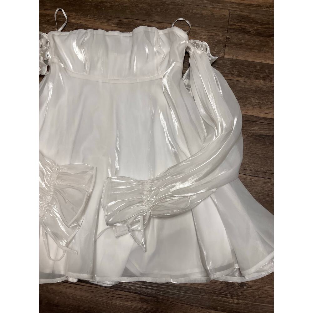 Alamour The Label Celine Mini Dress Off Shoulder White XL Ethereal Fairycore - Picture 7 of 13